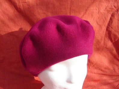 Baskenmütze Damenmütze klassische Baske weiche Wolle Walk dunkles pink p