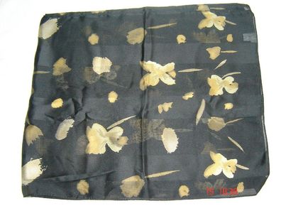 Aquarell Blätter Schal softig weich und luftig leicht in Farbe grau 150x35cm p