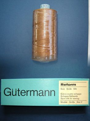 Gütermann Nähseide 100% Seide OVP 100mtr Gr 10/3 Fb 772 hellbraun