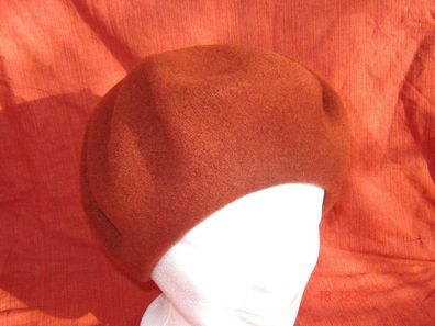 Baskenmütze Damenmütze klassische Baske weiche Wolle Walk Farbe zimt p