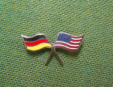 Anstecknadel emailliert Flagge Deutschland USA deutschamerikanische Freundschaft p