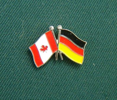 Anstecknadel emailliert Flagge Deutschland Kanada mit Clutchverschluß hinten p