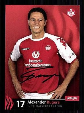Alexander Bugera 1. FC Kaiserlautern 2008-09 Autogrammkarte + A49698