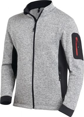 Strick-Fleecejacke Christoph Gr. XXL grau/ schwarz FHB