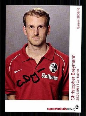 Christopher Breymann SC Freiburg 2009-10 Autogrammkarte Frauenmannschaft + A50199