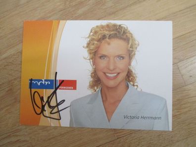MDR Fernsehmoderatorin Victoria Herrmann - handsigniertes Autogramm!!!