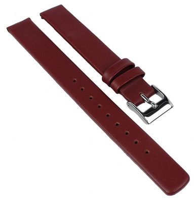 Adora Design? Uhrenarmband glatt 12mm rot Leder ohne Naht für AD8167
