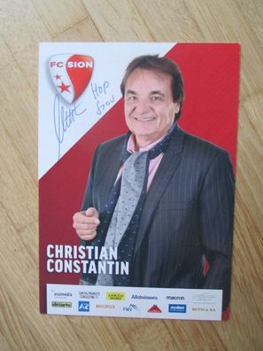Präsident FC Sion Christian Constantin - handsigniertes Autogramm!!!!