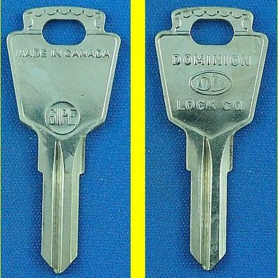 DL Schlüsselrohling 61PE für französisches KFZ und Tankschloss Bouchon C 001 - 224