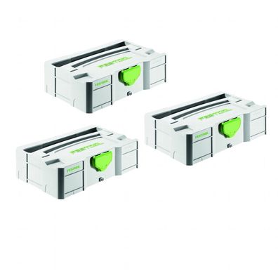 Festool Mini Systainer Stapelbox Werkzeugkoffer T-LOC SYS MINI TL 499622 3 Stück