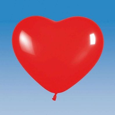 Herzballon - rot - Abnahmemenge: 5 Stück/ Paket oder 100 Stück