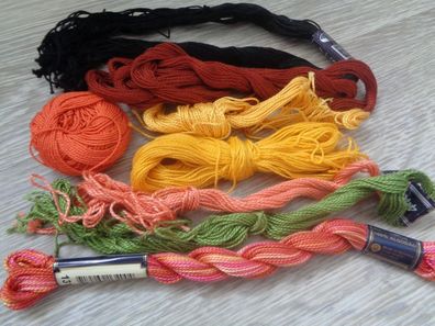 Stickgarn/ Perlgarn-Kunstseide- verschiedene Sorten und Farben