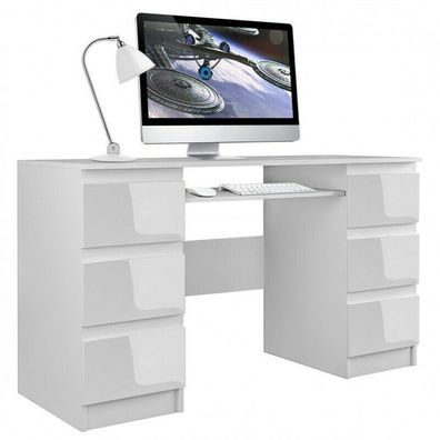 Schreibtisch Computertisch Laptoptisch Bürotisch Büromöbel Arbeitstisch weiß Hoc