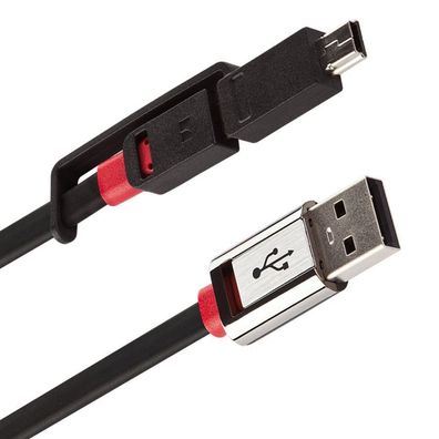 Monster HQ 2in1 USBKabel USBA Stecker > MicroUSB MiniUSB Adapter Ladekabel