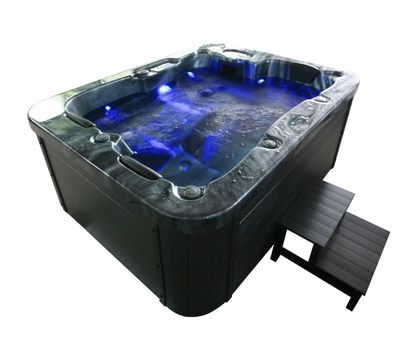 Outdoor Whirlpool Hot Tub mit 27 Massage Düsen Heizung Ozon Außenpool für 3 Personen