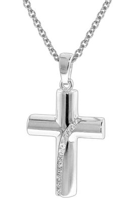 trendor Schmuck Kreuz-Anhänger mit Silber-Halskette 35840