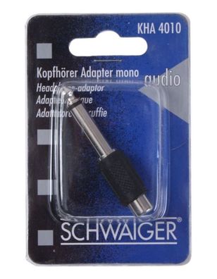 Schwaiger AudioAdapter KopfhörerAdapter Mono 6,3mm KlinkeStecker Cinch RCA