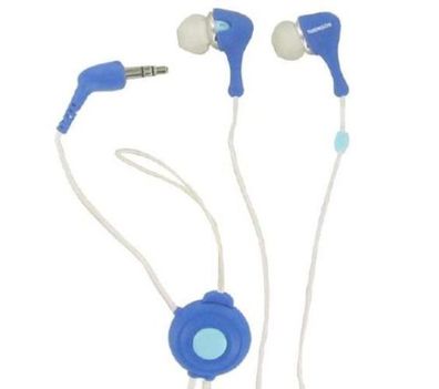 Thomson InEarKopfhörer Ohrhörer HED 134 Headset 3,5mm Klinke Blau/ Weiß