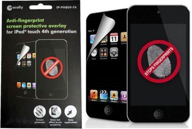 Macally Anti Fingerprint DisplaySchutzfolie Folie für Apple iPod Touch 4 4G 4.