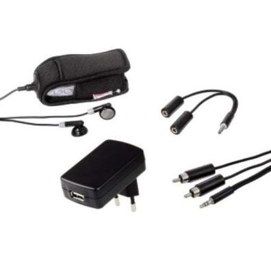 Hama Universal StarterSet Tasche Netzteil Kopfhörer .. für MP3Player MP3Stick