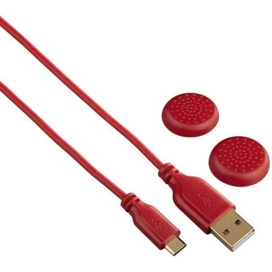 Hama 3m USB Charger LadeKabel Lader + Knöpfe für Sony PS4 Wireless Controller