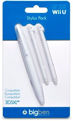 Bigben 3x Stylus Set EingabeStift Stifte für Nintendo WiiU Wii U Gamepad 3DS XL