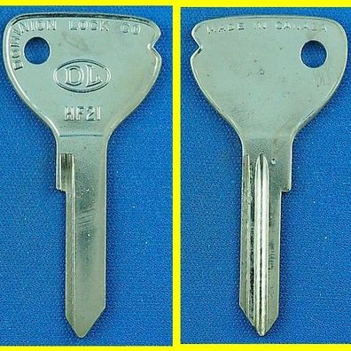DL Schlüsselrohling HF21 für Huf FF 501 - 750 / Opel Hauptschlüssel