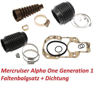 Faltenbalgsatz Mercruiser Alpha One inkl. Anbaudichtung Wartungs-Kit Z-Antrieb