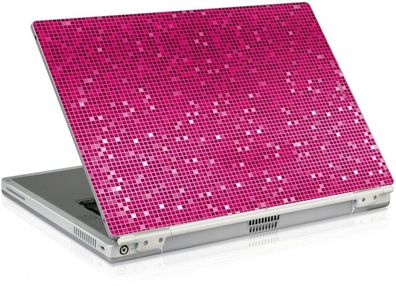 SL Notebook Skin 17" 17,1" 18" 18,4" Aufkleber Glitter Pink Laptop Sticker Folie