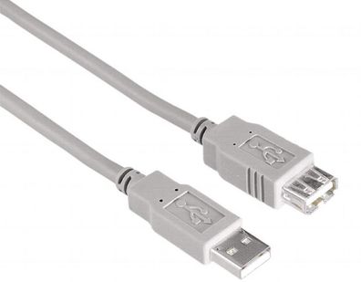 Hama USB 2.0 VerlängerungsKabel USBVerlängerung ABuchse Kabel PC Webcam etc