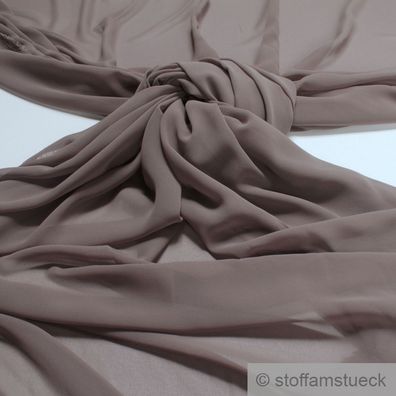 Stoff Polyester Chiffon beige transparent leicht weich fallend
