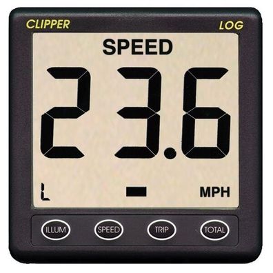 Nasa Clipper LOG Geschwindigkeitsanzeige mit Durchbruchgeber km/ h Knoten Mph