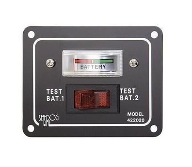 Batterietestschalter Batterieanzeige Tester für 2 Batterien Schalttafel Sea Dog®