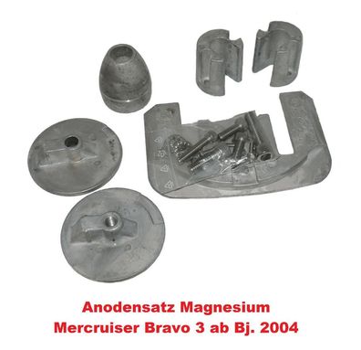 Mecruiser Bravo III ab Bj2004 Magnesium Anodensatz Anode für Innenborder