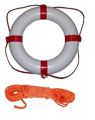 Rettungsring Rundumleine 550 x 300 Set 30m Rettungsleine rot Schnäppchenpreis!!!