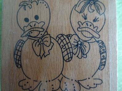 Holz-Stempel Frohe Ostern Osterei Küken Hasen