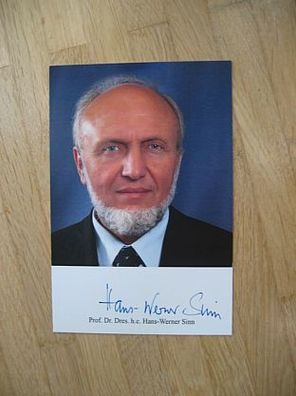 Präsident ifo Institut Prof. Dr. Hans-Werner Sinn - handsigniertes Autogramm!!!