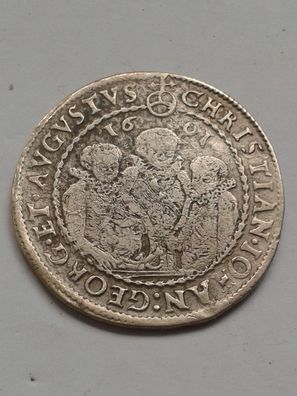 1/2 Taler 1601 Sachsen Christian II., Johann Georg I. und August 1591-1611