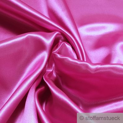 Stoff Polyester Satin pink leicht blickdicht glänzend glatt