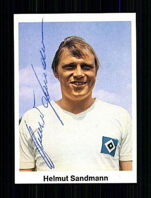 Helmut Sandmann Hamburger SV Bergmann Sammelbild 1970-71 Original Signiert + A51132