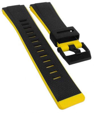 Casio G-SHOCK | Uhrarmband 24mm Resin schwarz-gelb GA-2000-1A9ER