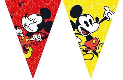 Disney Mickey Mouse Maus Wimmelkette Banner Girlande 2,3m Deko Geburtstag Fest