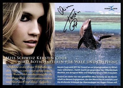 Kerstin Cook Miss Schweiz Autogrammkarte Original Signiert Model + G 6681