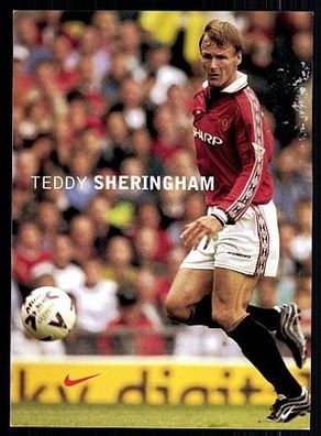 Teddy Sheringham Manchester United Autogrammkarte + G 6656 OU