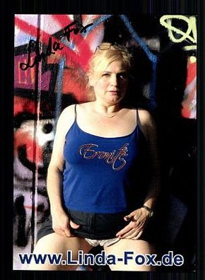Linda Fox Autogrammkarte Original Signiert Model + 71155