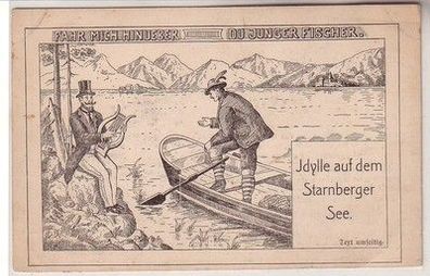 49583 Ak Idylle auf dem Starnberger See um 1910