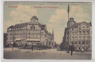 59120 Feldpost Ak Hannover Hansahaus mit Marienstrasse 1916
