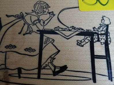 Holz-Stempel Kinder Jungen Mädchen spielen