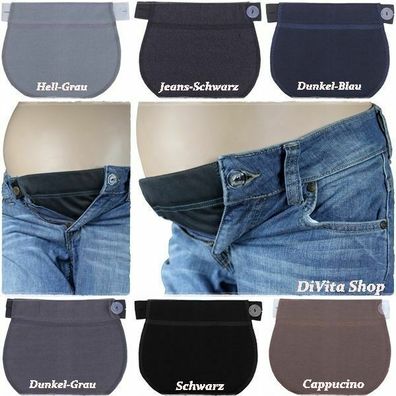 Divita Umstandsleggings Leggings Winter Umstandsmode Baumwolle Schwarz