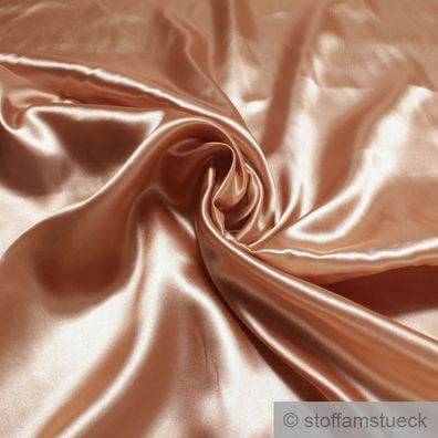 Stoff Polyester Satin haut leicht blickdicht glänzend glatt nude